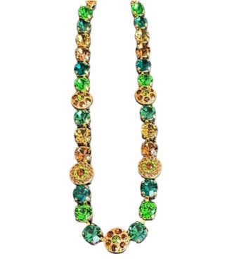 Mariana Womens Evergreen Necklace In Green, Brown, Amber