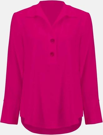 Joseph Ribkoff Gauze Straight Top In Geranium