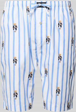 Ralph Lauren Pyjamashorts mit Tunnelzug aus reiner Baumwolle in Hellblau, Gr&ouml;&szlig;e XXL