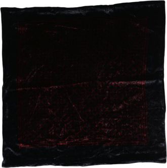 Dolce & Gabbana Accessoires, unisex, Zwart, ONE Size, Katoen, Zwart Rood Vierkant Heren Sjaal