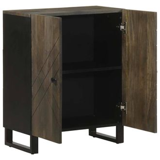 Berkfield Home Sideboard Black 60x33x75 cm Solid Wood Mango | Size: 60 x 33 x 75 cm