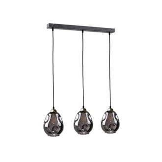 Netlighting Loki Bar Pendant Ceiling Light Black 60cm 3x E27