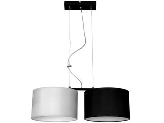 OEM L&aacute;mpara Colgante Moderna, Pantalla De Tela, 2 Led De 60 W