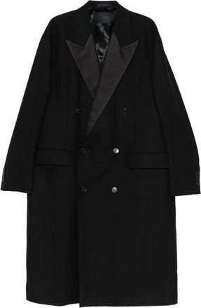Lanvin Cappotto con revers satinati - Blu