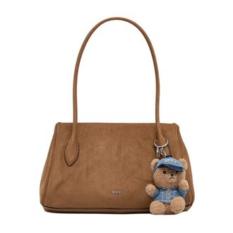 DKNY Amelie Bowling Bag - Dames - Schoudertassen - Beige - ONE Size - Polyester - Tassen