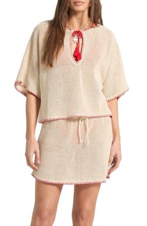 Brixton Mesh Knit Cover-Up Top in Timeless Taupe at Nordstrom, Size X-Large