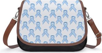 Generic Prostate Cancer Awareness Blue Ribbons Crossbody Bags for Women Shoulder Messenger Bag Purse Handbags