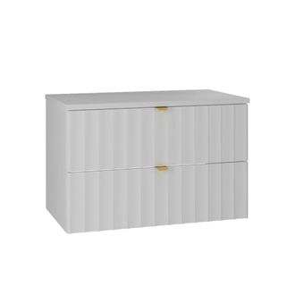 Petits Meubles Mueble bajo lavabo 80cm encimera paneles de melamina y mdf blanco