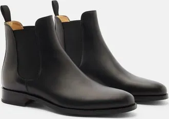 Scarosso Giancarlo Chelsea Boots in Black Calf at Nordstrom, Size 41.5