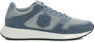 HUGO BOSS Vinston Runn Sneaker - Heren - Sneakers - Blauw - 46 EU - Denim - Schoenen