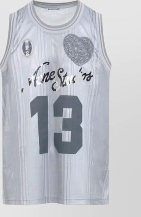 Acne Studios t shirt embroidered graphic print round neckline