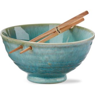 Tag Akira Noodle Bowl S/2 Aqua Aqua Stoneware Everyday in Blue at Nordstrom