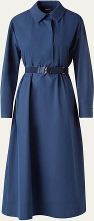 Akris A-Line Poplin Midi Dress