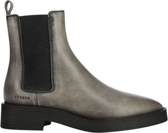 Copenhagen Waxed Nabuc Enkelboot - Dames - Schoenen - Grijs - Maat: 41 EU Leer