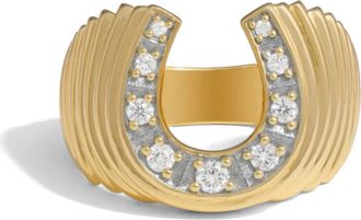 Awe Inspired Lucky Horseshoe Signet Ring in 14K Gold Vermeil at Nordstrom, Size 10