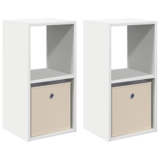 vidaXL Mesita De Noche 2 Pcs 30,5 X 27 X 59,5 Cm Madera De Ingenier&iacute;a Vidaxl