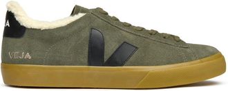 Veja Mens Campo Winter Suede Trainers - Green - Size UK 10