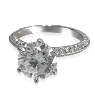 Tiffany & Co. Pre-Owned Tiffany & Co. 2.94 ct Diamond Pave Solitaire Engagement Ring
