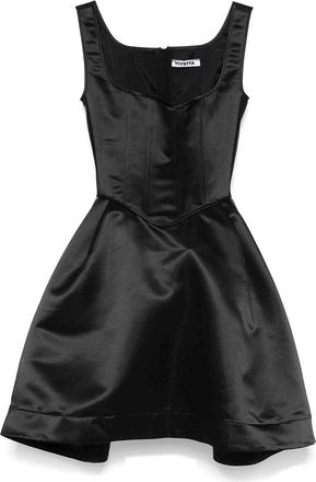 Vivetta Duchess Satin Mini Bustier Dress