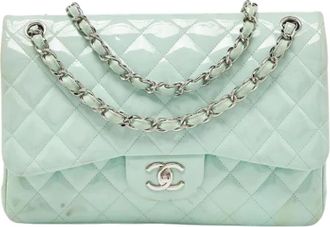 Chanel Pre-owned Leather chanel-bags - Dames - Vintage Schoudertas - Groen - ONE Size - Vintage