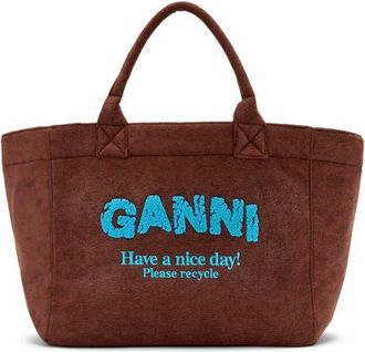 Ganni XXL Beach Resort Shopper in Chicory Coffee at Nordstrom