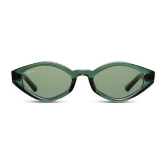 Vada Jewelry Siren Sunglasses in Emerald at Nordstrom