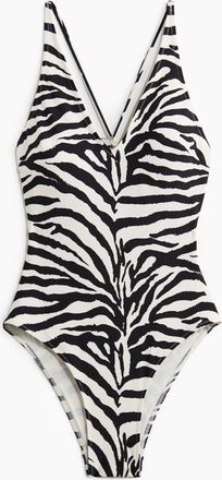 H&M Rückenfreier Badeanzug mit wattierten Cups - Schwarz