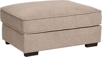 Beliani Pouf imbottito in bouclé tortora rettangolare Kolding