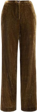 Nenette Rechte broek - Dames - Straight fit broeken - Groen - XL - Polyester - Broeken