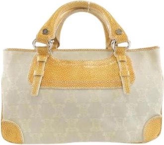 Celine Pre-owned Boogie Canvas Handbag - Dames - Vintage Handtas - Beige - ONE Size - Vintage