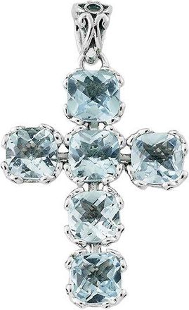 Samuel B. Silver 3.50 Ct. Tw. Blue Topaz Pendant