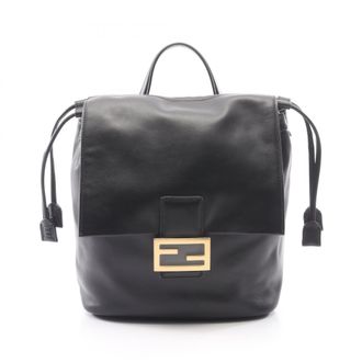 Fendi Black Leather Backpack (Pre-Owned)