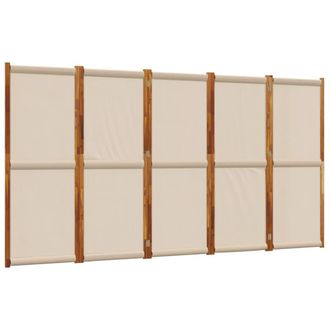 vidaXL Biombo Divisor De 5 Paneles Gris Taupe 350x180 Cm Vidaxl