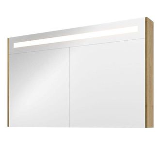 Proline Spiegelkast Premium met geintegreerde LED verlichting, 2 deuren 120x14x74cm Ideal oak