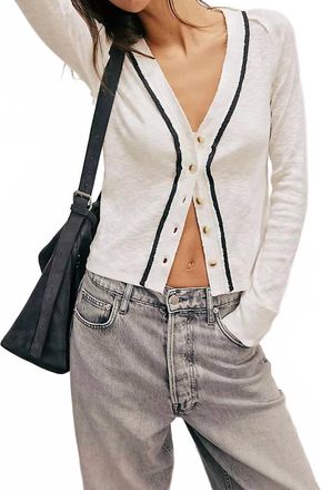 Free People WomenS Tipton Cardigan In Ivory Combo