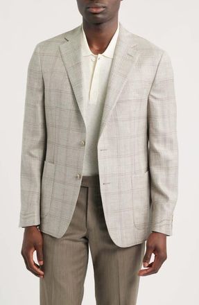 Vince Relaxed Fit Icon Linen, Wool & Silk Sport Coat in Grey/taupe at Nordstrom, Size 40