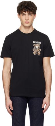 【送料&関税込】Moschino T-shirt With Embroidered Logo Moschino Kid-Teen - Girls Black Embroidered Logo T-Shirt
