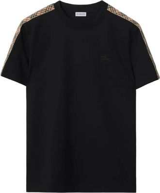 Burberry Check Trim Slim-Fit Cotton T-Shirt, Size X-Large