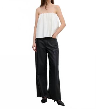 House of Dagmar Rouched Tube Top In White