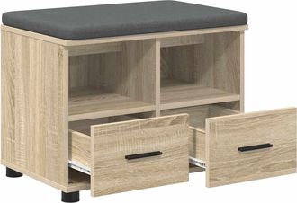 vidaXL Banco De Entrada Roble Sonoma 60 X 38 X 46 Cm Vidaxl