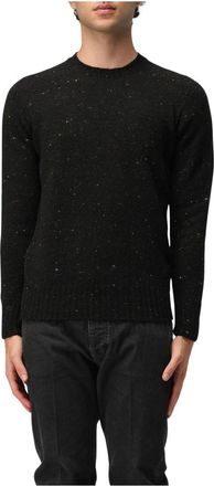 Drumohr Ronde Hals Sweaters - Heren - Ronde hals truien - Zwart - M - Truien & Vesten