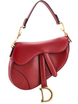 Dior Saddle Handbag Leather Mini shoulder bag - Rosso