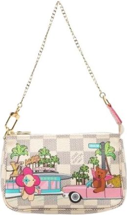 Louis Vuitton Pre-owned Mini Bags, female, Multicolor, Size: ONE SIZE Pre-owned Mini Pochette Damier Azur