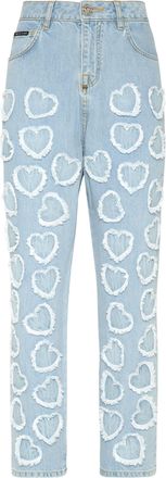 Philipp Plein Denim Broek Met Loose Fit Heart