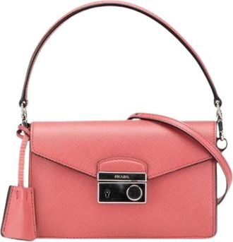 Prada Pre-owned Handbags, female, Pink, Size: ONE SIZE Pre-owned Vintage Shoulder Bag