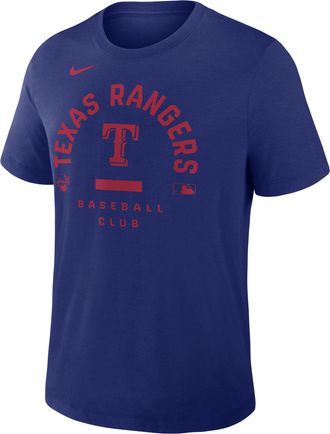 Nike Texas Rangers Authentic Collection Early Work Nike Mens Dri-FIT MLB T-Shirt in Blue | 034J47XTER-HXK