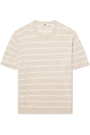 Altea Striped Linen and Cotton-Blend T-Shirt