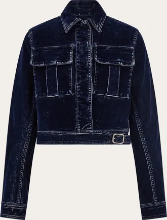 Ferragamo Women Boxy jacket Blue