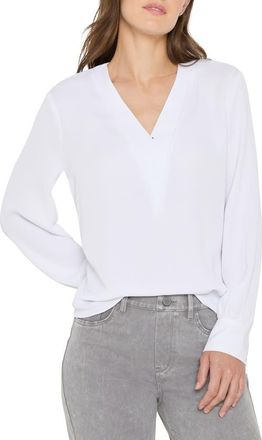 Nic+Zoe Downtown V-Neck Top in Paper White at Nordstrom, Size Xx-Large