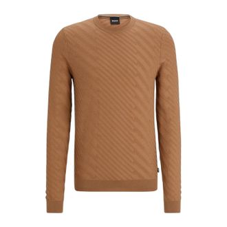 HUGO BOSS Heren-trui met normale pasvorm (Medium Beige)